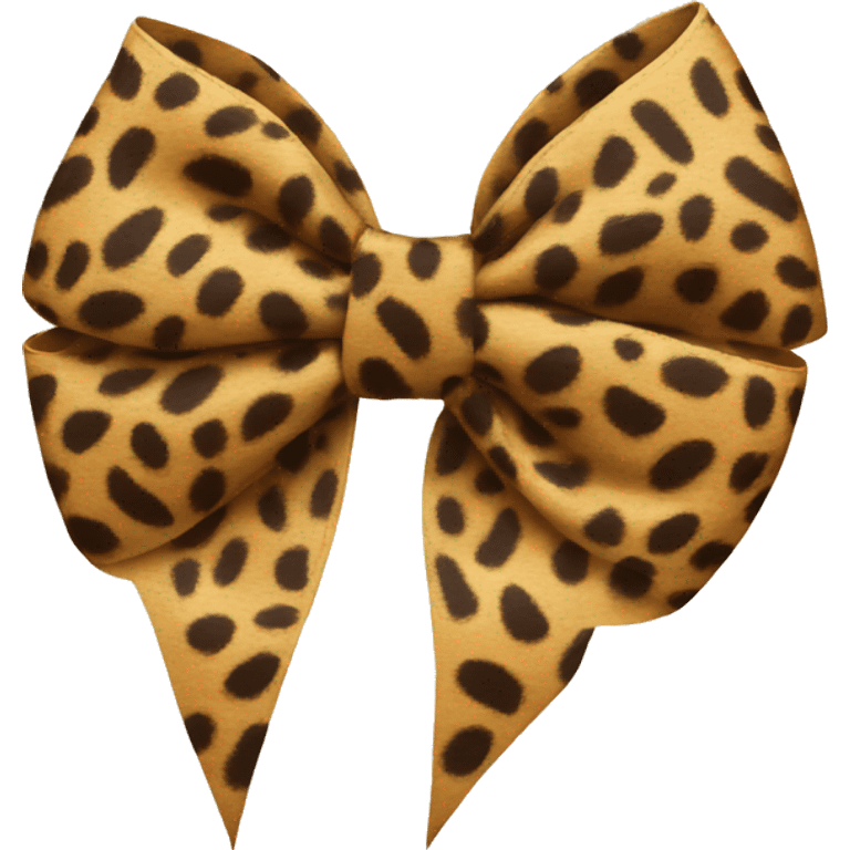 cheetah print bow emoji