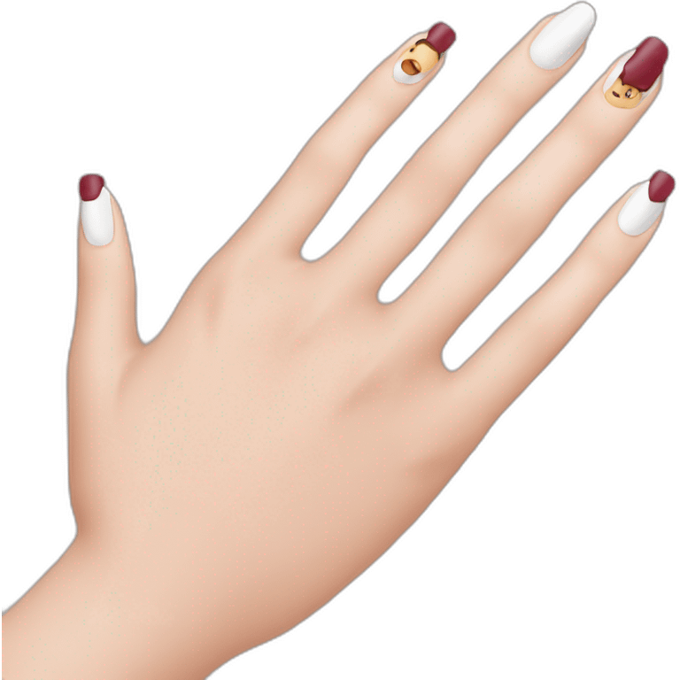 fuck emoji with beaty  manicure emoji