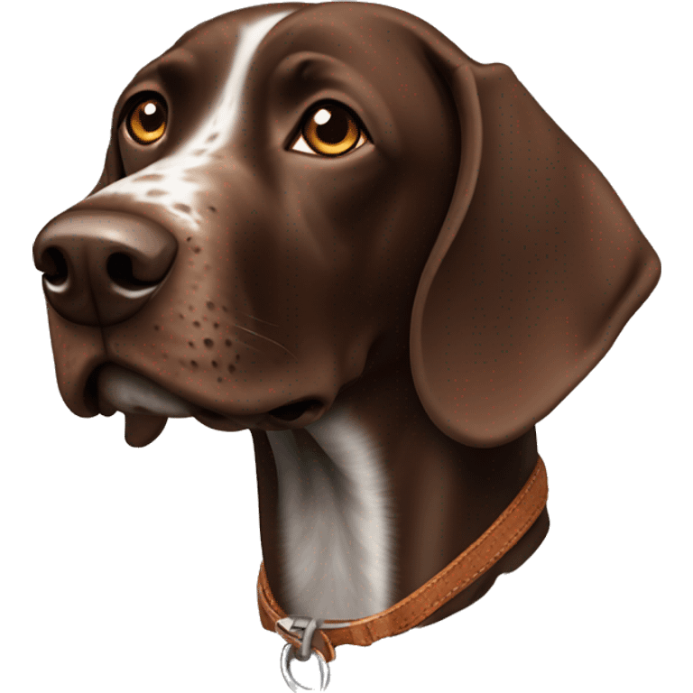 Brown German shorthaired pointer dog emoji