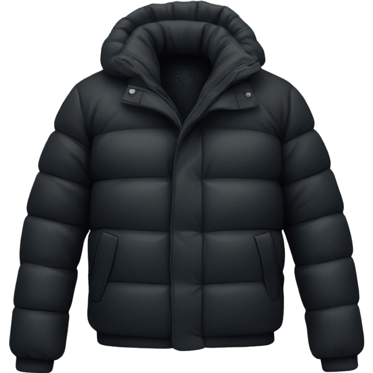 Black snow puffer jacket emoji