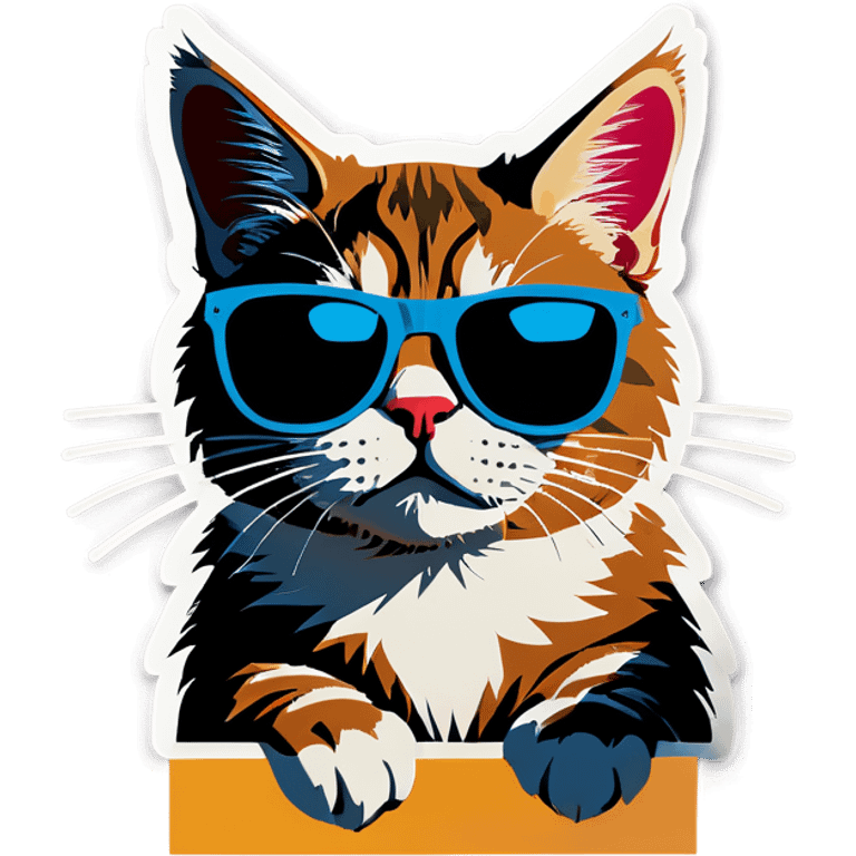 Cat with sunglasses emoji