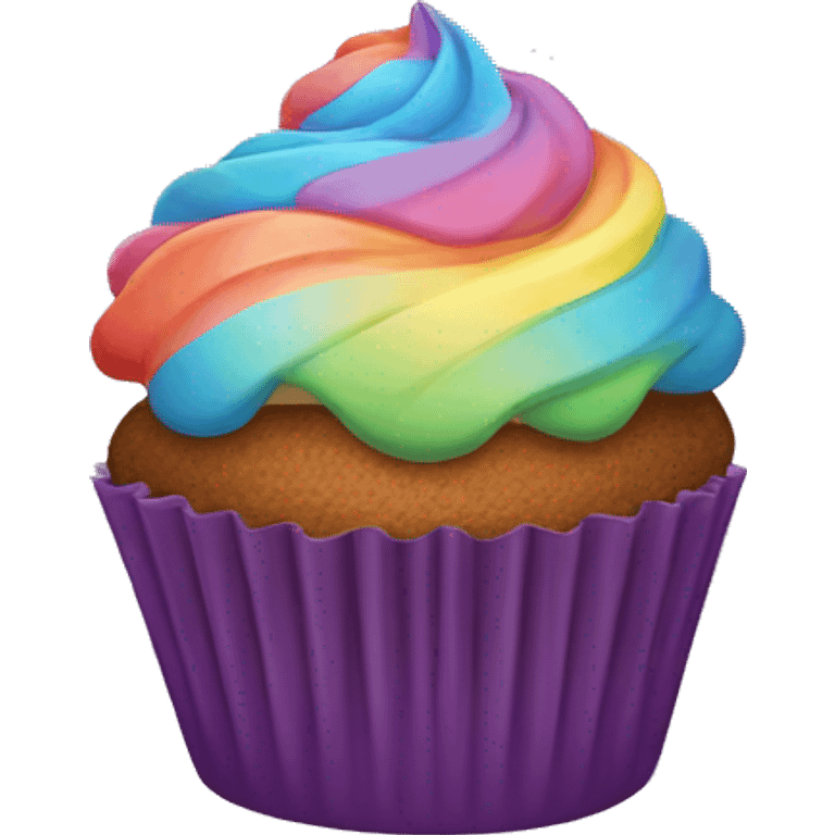 Cupcake arcoíris  emoji