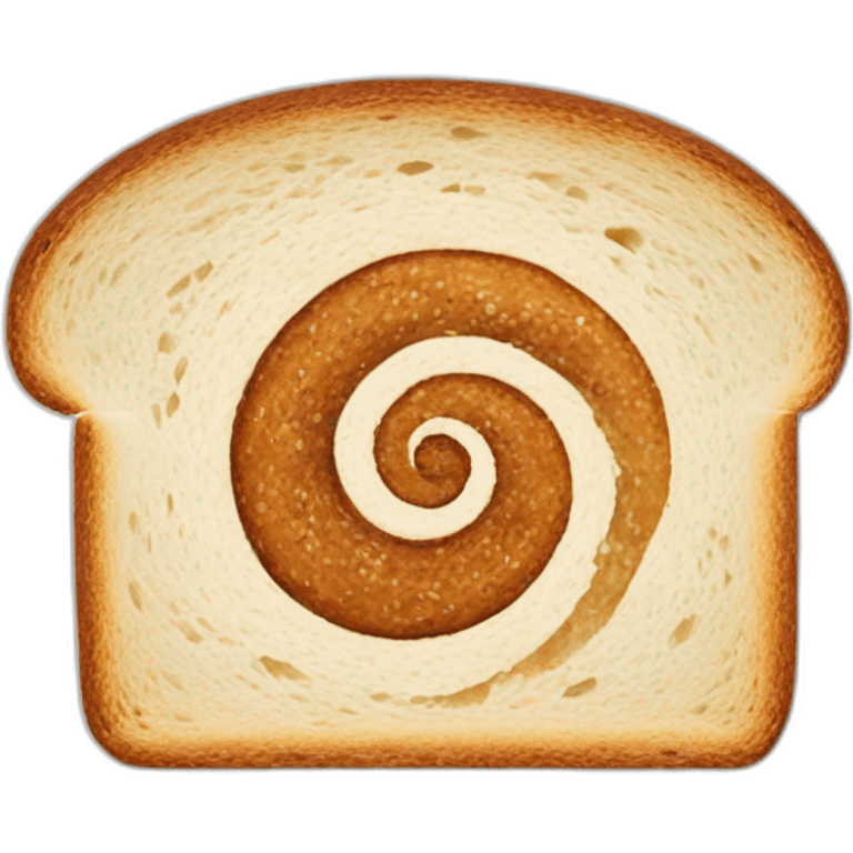 brown rye swirl in the middle of bread slice emoji