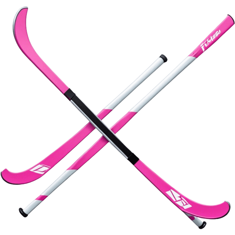 Pink skis from the brand Fischer. The model is Ranger and the colour is Pink  emoji