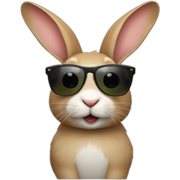 rabbit with sunglases emoji