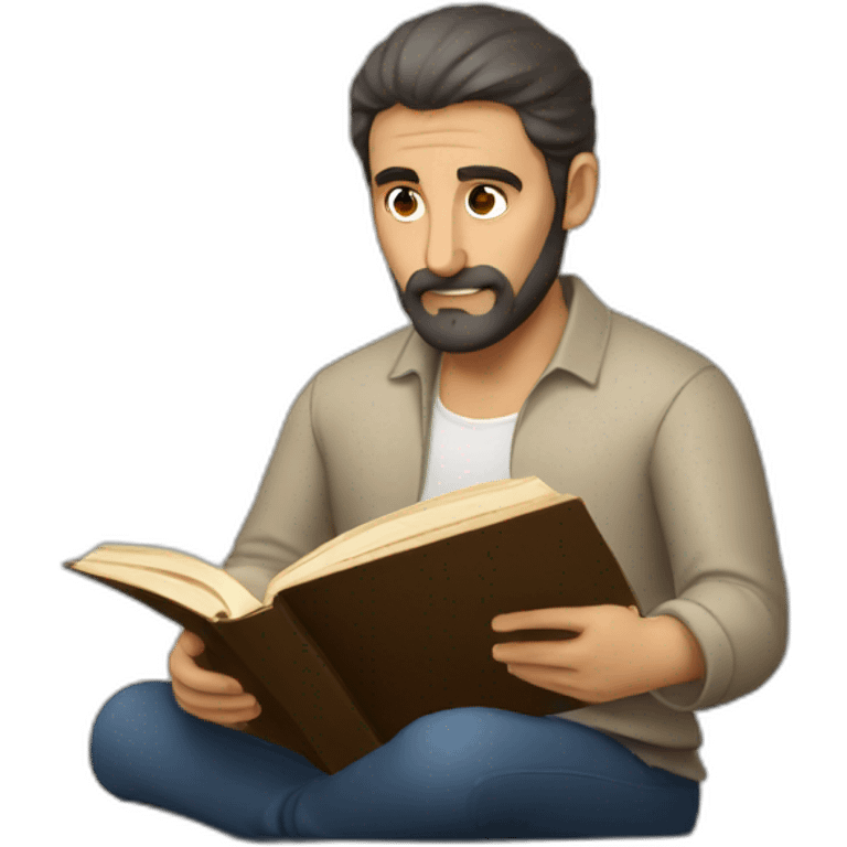 Armenian man reading book emoji