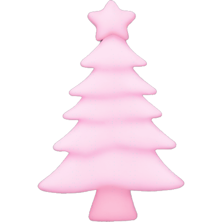 pastel pink christmas tree emoji