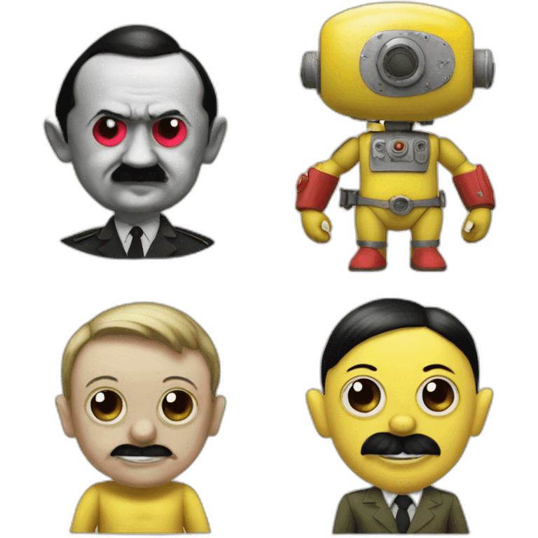 Adolf Hitler and the Teletubbies metal fabricators emoji