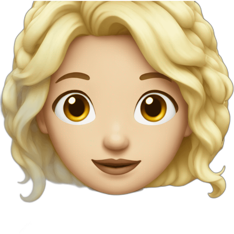 Blonde with white stockings emoji