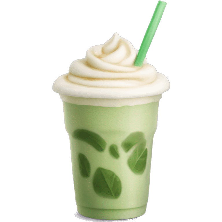 Ice matcha tea latte  emoji