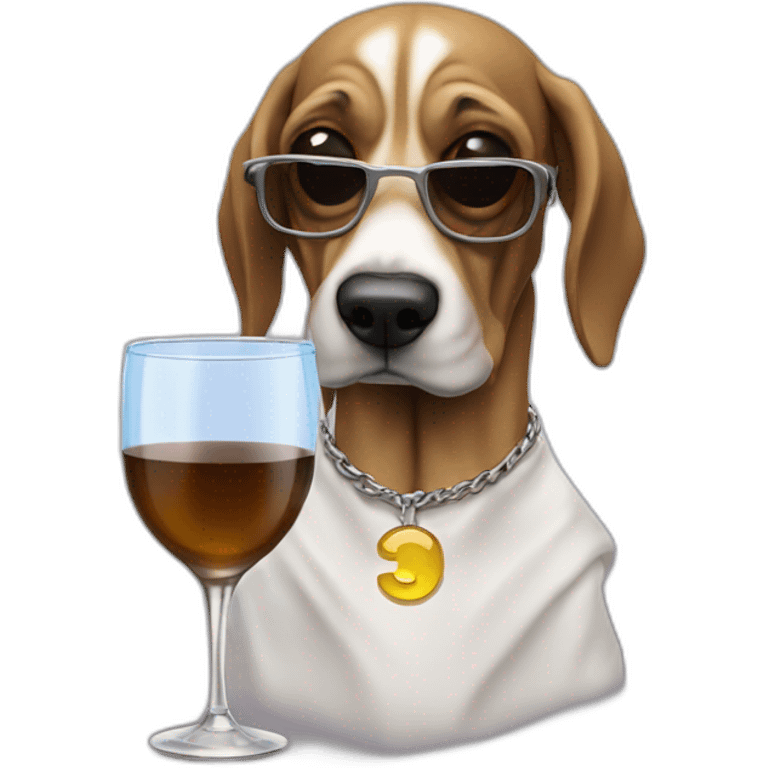 Snoop dog avec un verre emoji