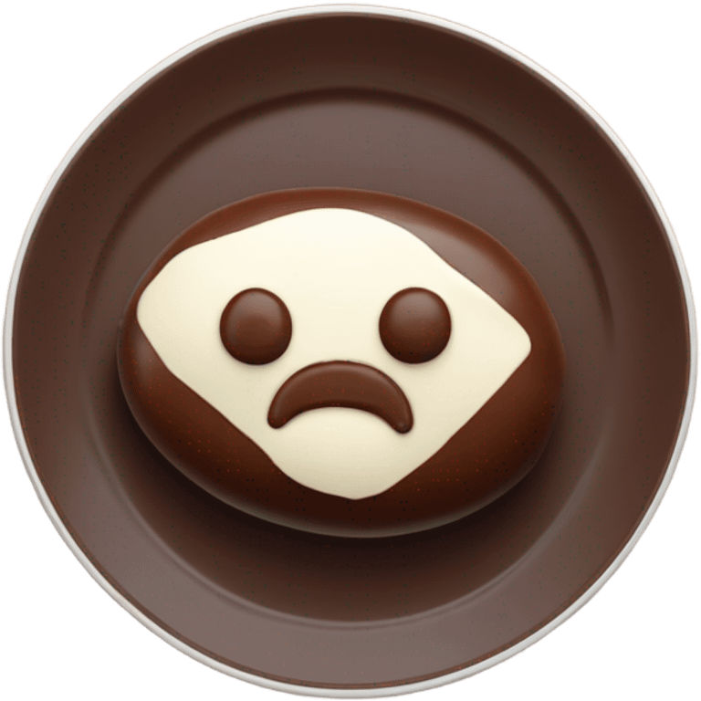 chocolate quenelle on plate emoji