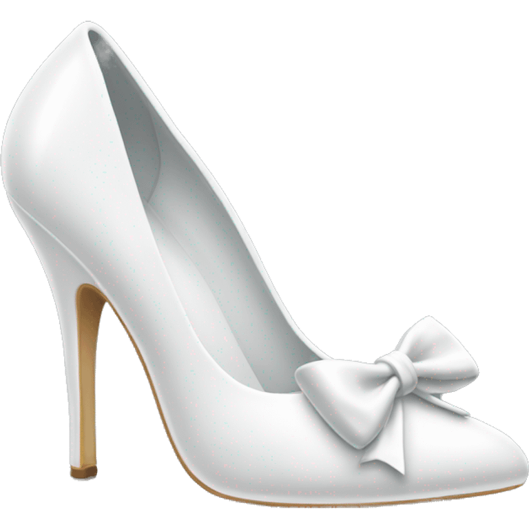 white cinderella glas pumps with bow emoji