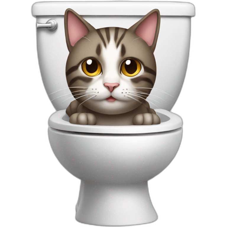 cat on toilet emoji