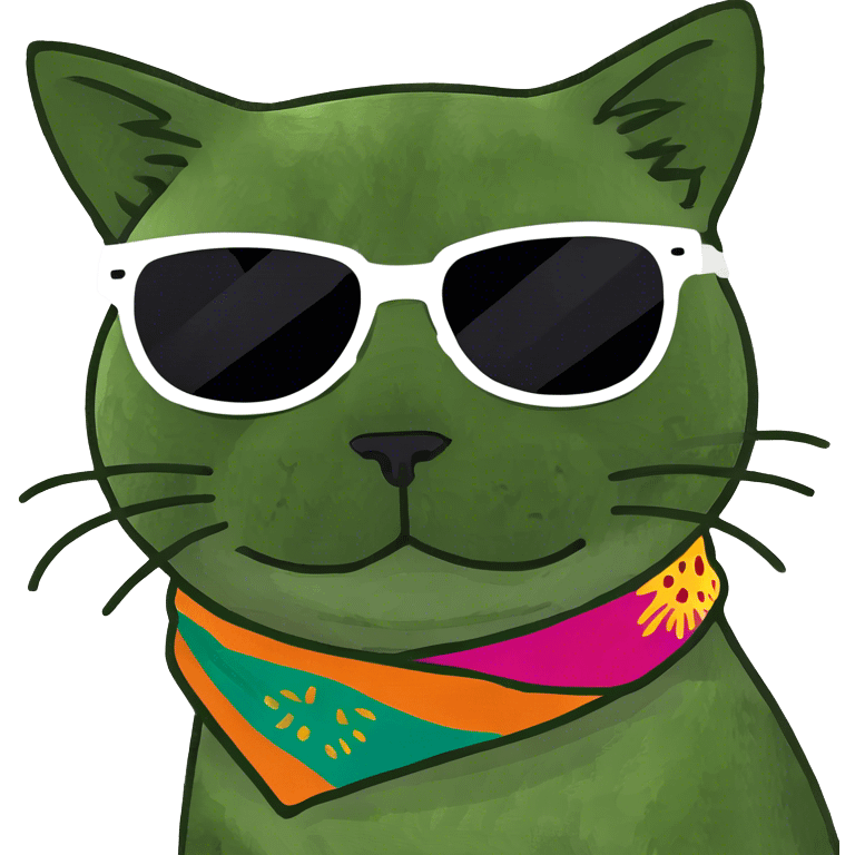 Cat with sunglasses emoji