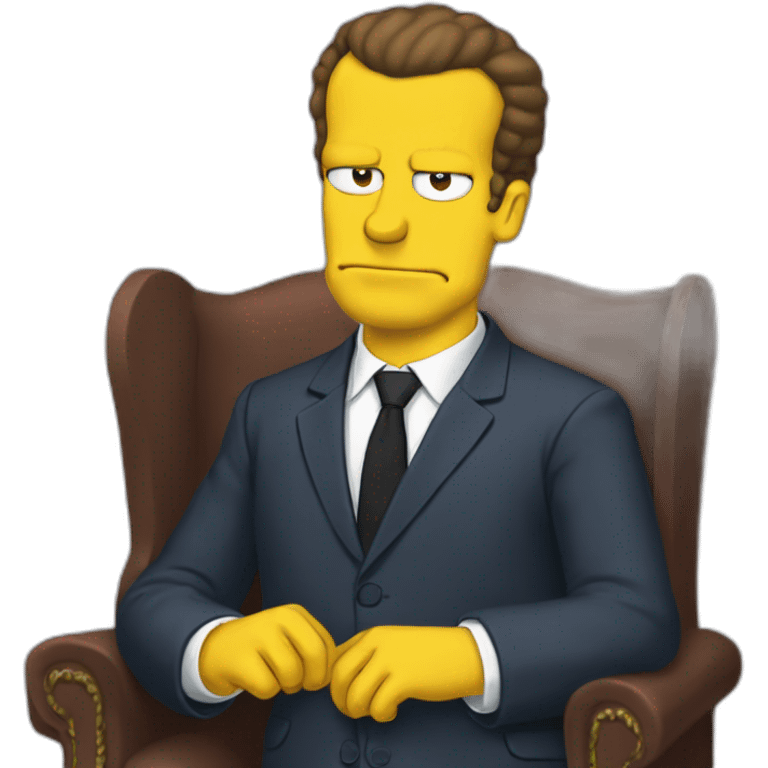 Macron version Simpson emoji