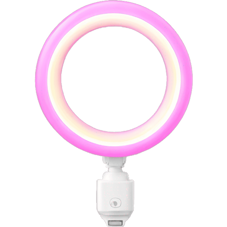 Pink LED ring light for phone  emoji