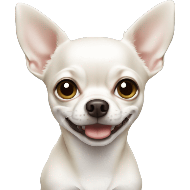 White applehead chihuahua  emoji