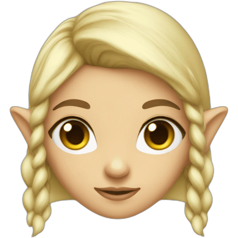 Blondie elf with bow armor emoji