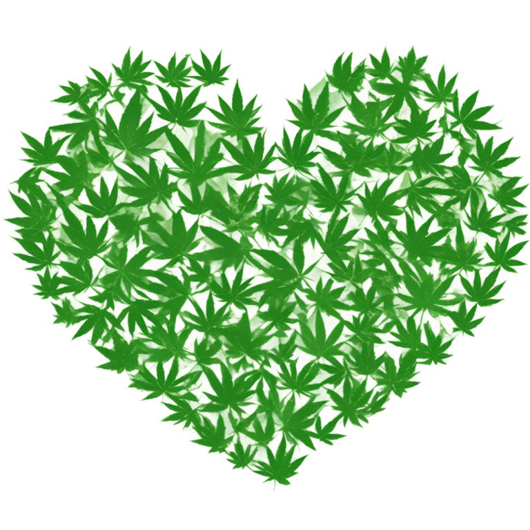 Weed love heart  emoji