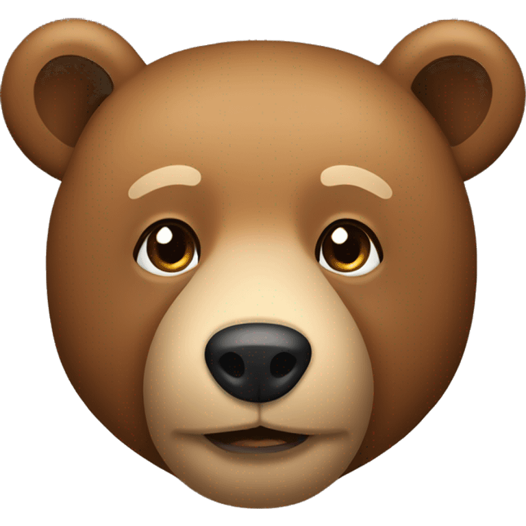 light brown bear with dark shade around the nose  emoji