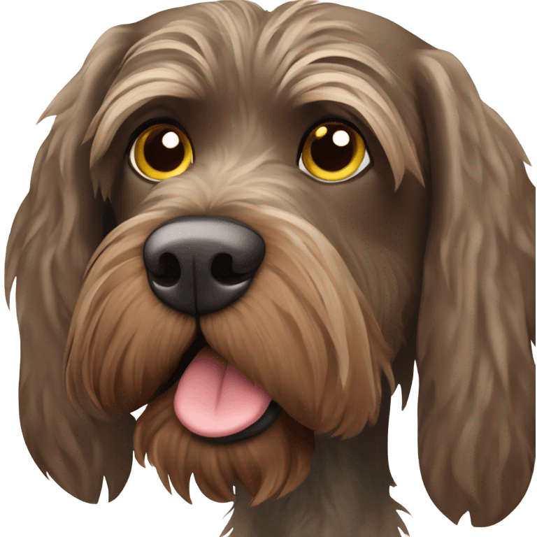 Brown Wire haired pointing griffon emoji