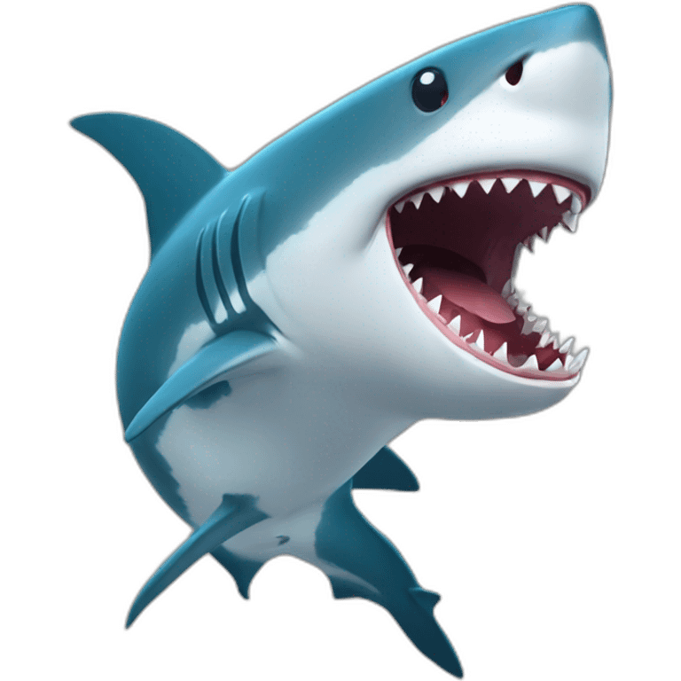 Requin avec tete qui explose emoji