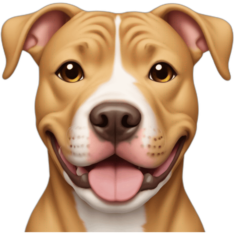 smiling tan pit bull emoji