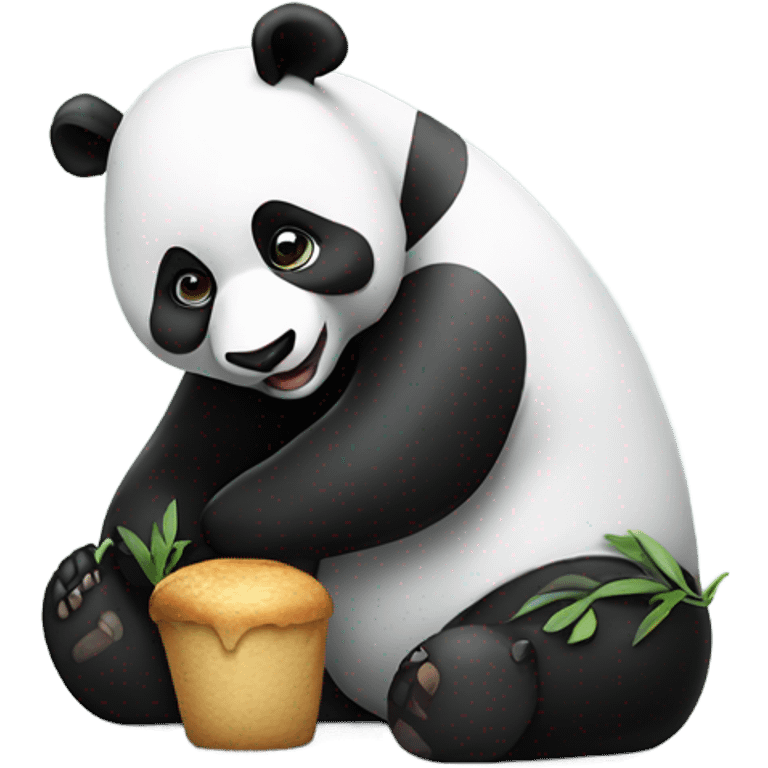 panda eating Siri emoji