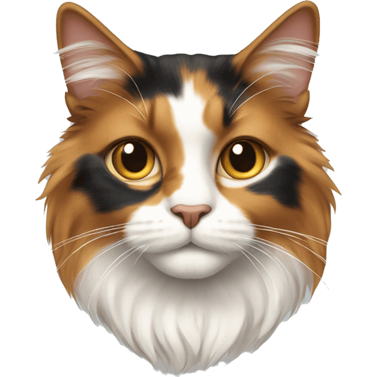 Long-haired Calico cat emoji