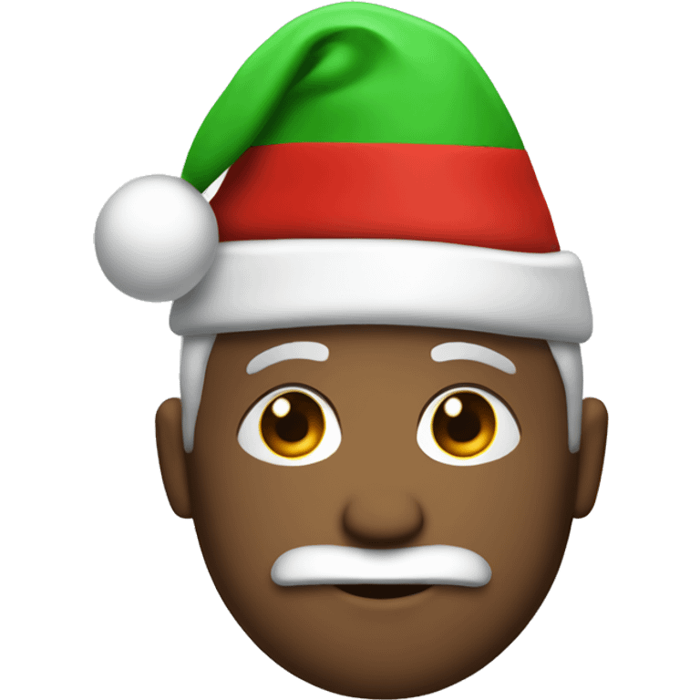 sigma male with a Christmas hat n his head emoji