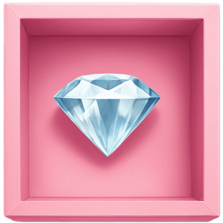 diamond ring in light pink box emoji