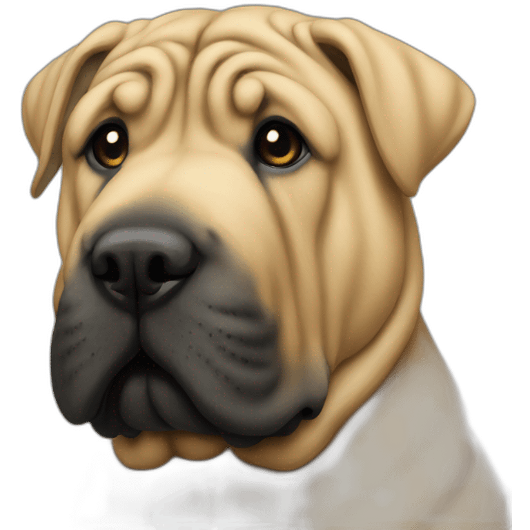 Shar pei black emoji