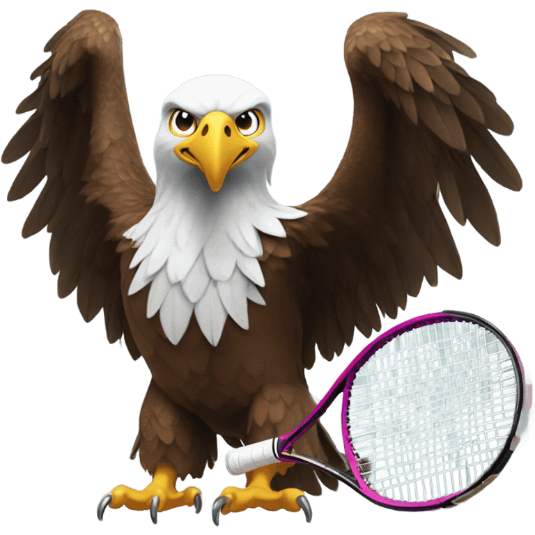 Eagle playing tennis emoji