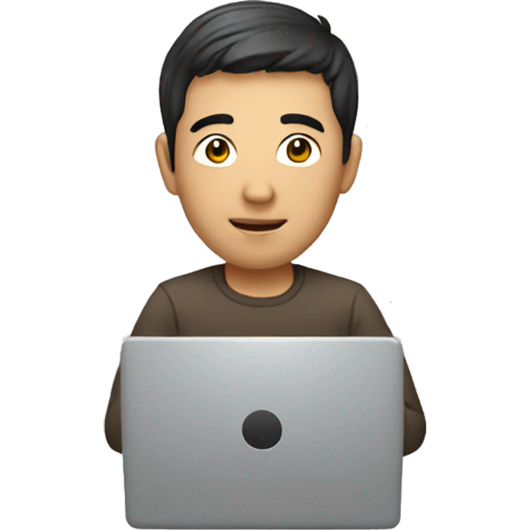 asian man with a laptop emoji