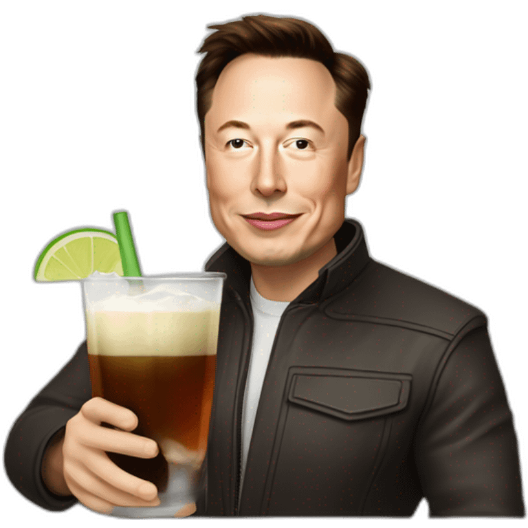 Elon Musk drink béer emoji