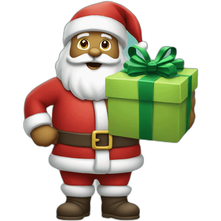 Santa giving gifts emoji