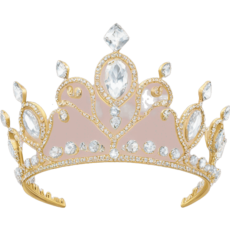 feminine diamond crystal tiara gold dainty sparkle  emoji