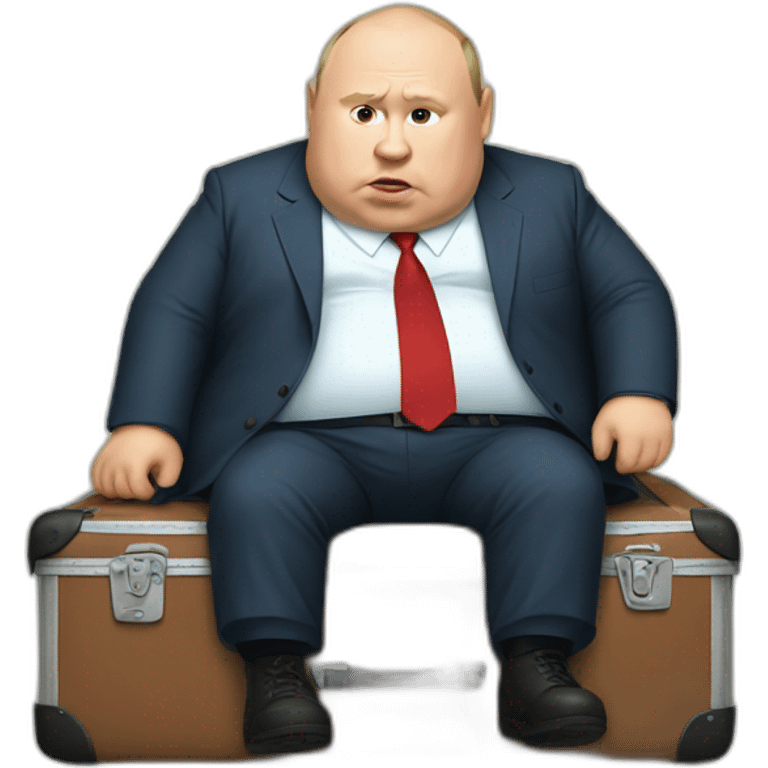 fat putin sitting in a suitcase emoji