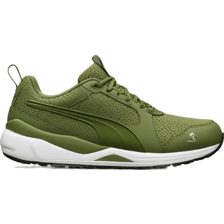 Olive green puma running shoe emoji