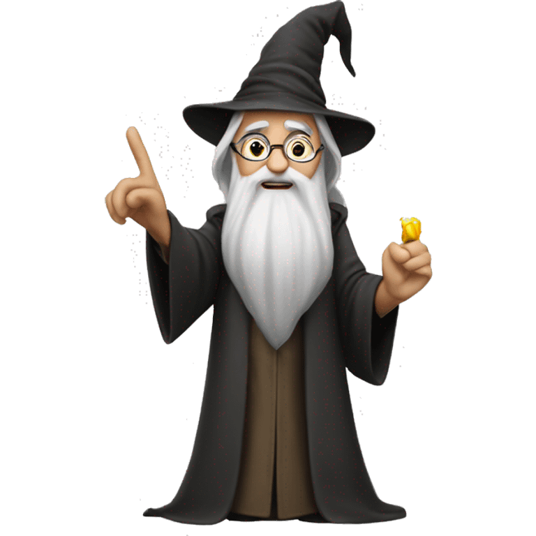 Dumbledore raising his finger emoji