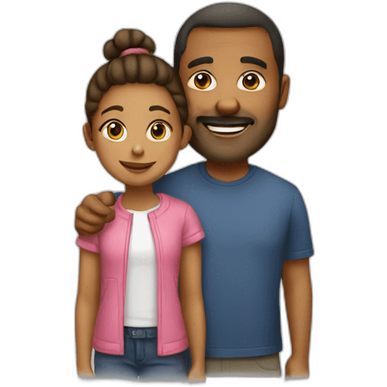 dad and daughter emoji