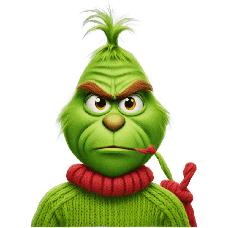 grinch knitting emoji