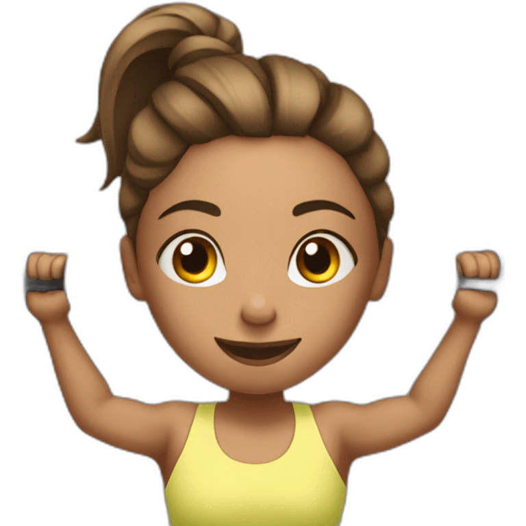 Girl working out in a gym  emoji