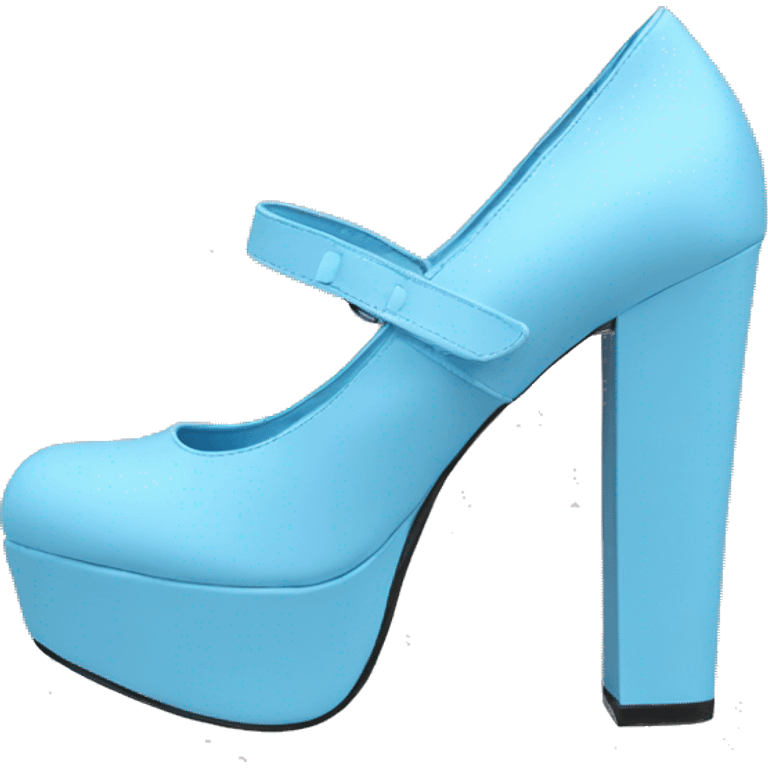 Baby blue chunky heel emoji