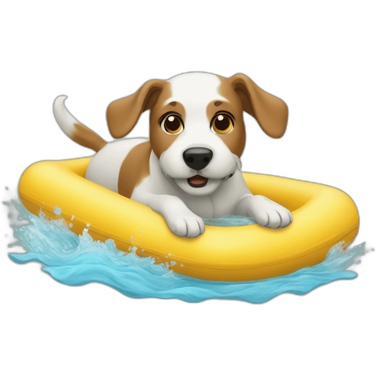 Dog swimming in water emoji