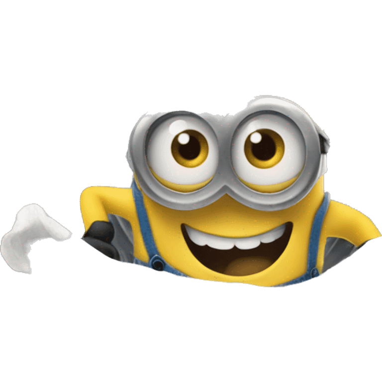 minion jumping in laundry  emoji