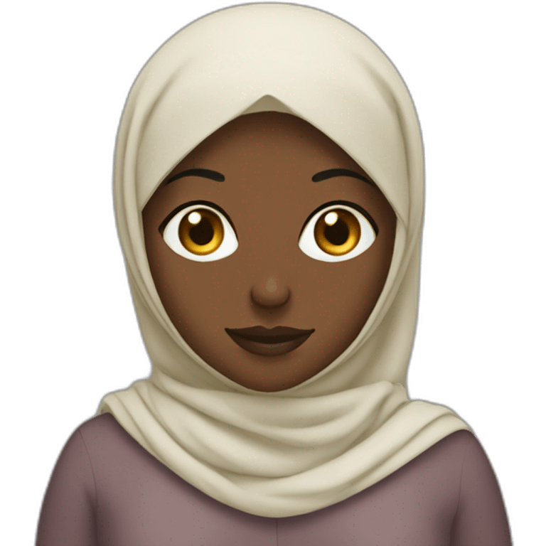 Saudi black woman with hijabs emoji