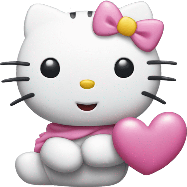 Hello kitty happy emoji