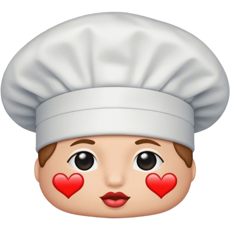 Chef’s hat with kiss mark emoji